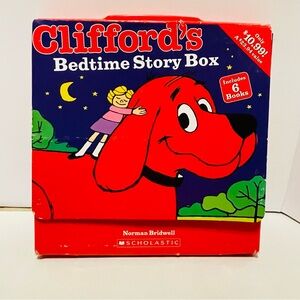 Clifford Big Red Dog Bedtime Story Box Paperback 7 Kids Books Bridwell Norman